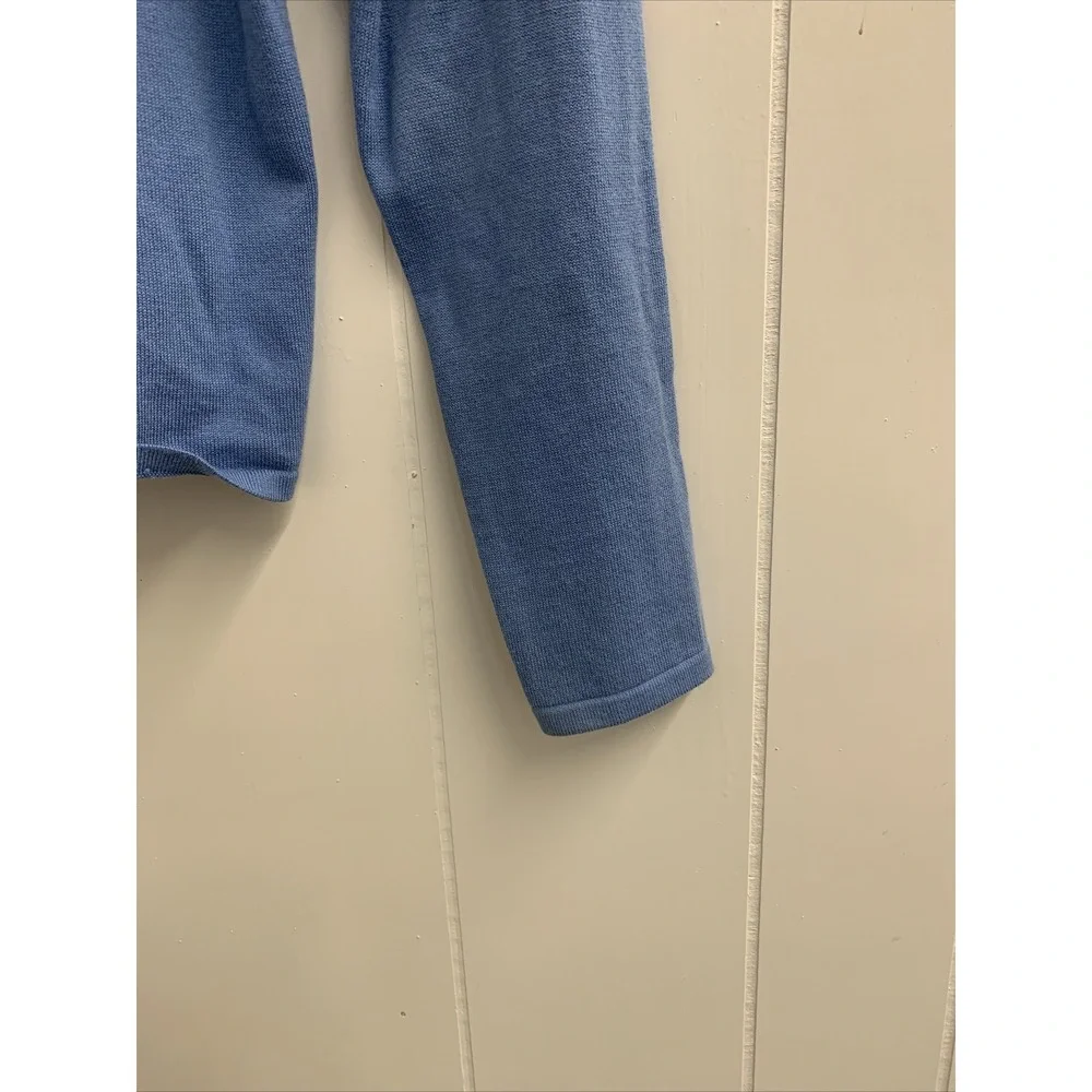 Cutter & Buck Sweater Medium‎ Pullover Unisex Womens y2k V-Neck Blue 100% Cotton